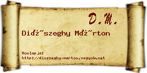 Diószeghy Márton névjegykártya